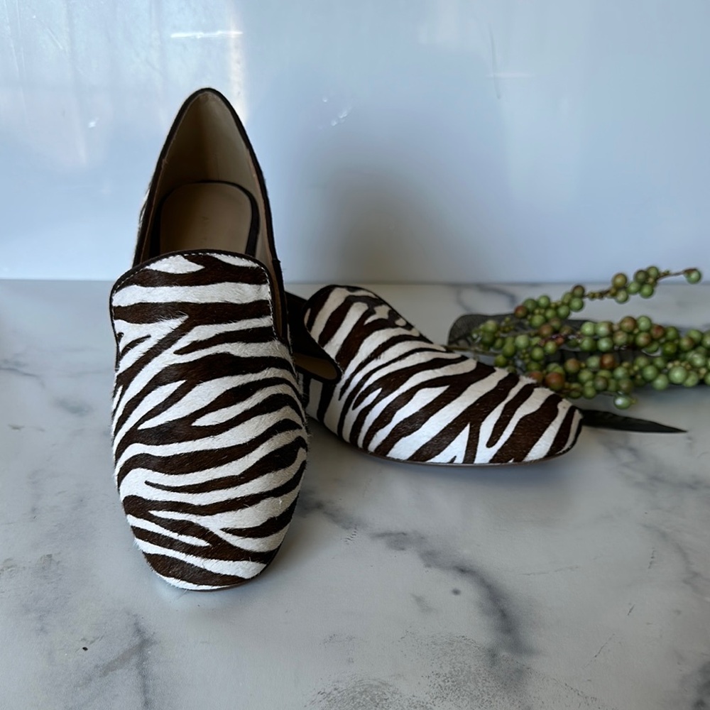 Ann Taylor Zebra calf hair Loafers